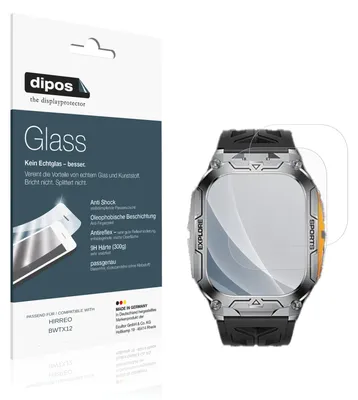 Image de 2x Protection ecrán pour HIRREO BWTX12 mat Verre souple Film Protecteur 9H dipos