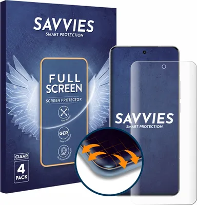 Produktbild von 4x Savvies Fullscreen Schutzfolie für Xiaomi 15 Ultra Displayschutz Folie Fullcover Klar Transparent