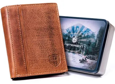 Obrázek produktu pro Peterson pánská peněženka z přírodní kůže RFID hnědá 13x10,5 cm