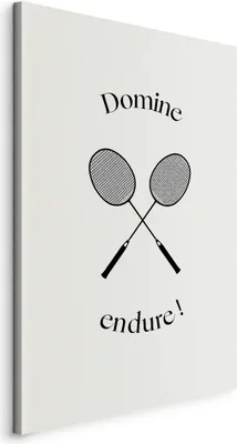 Produktbild von Italienischer Leinwand Leinwandbild - Black Badminton Rackets 60x90 cm Abstrakt i-C-10079-b-a