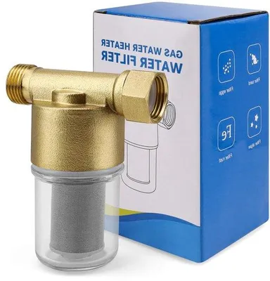 Image de Filtre à eau pour robinet, en acier inoxydable - Filtre pour pommeau de douche - Filtre anti-calcaire - Élément filtrant remplaçable - Cuivre de haute qualité