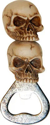 Produktbild von Totenschädel Flaschenöffner mit 2 Skulls