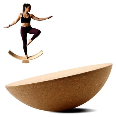 Produktbild von Balance Board Halbkugel aus Kork, Ø 15 cm, für Yoga, Fitness und Boardsport