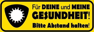 Produktbild von vianmo Holzschild 10x27 cm bitte Abstand halten Warnschild Hinweisschild