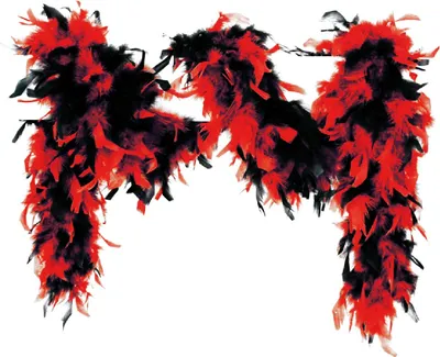 Produktbild von W21005-20 schwarz-rot Federboa Federstola