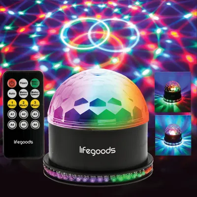Produktbild von Auronic Rotierende Discolampe - Discokugel - LED - Disco Licht - Fernbedienung und Musikgesteuert - Kinder/Erwachsene