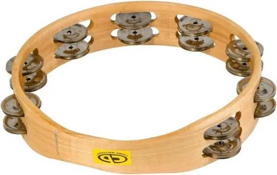 Image de Holper 10 pouces CP en bois avec grelots - Instrument de percussion à main