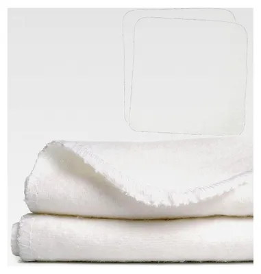Produktbild von 5 Stück Moltontücher/Stoffwindeln - einfarbig weiß - 80 cm x 80 cm - 100% Baumwolle - Mulltücher/Spucktuch/Waschlappen/Babytuch