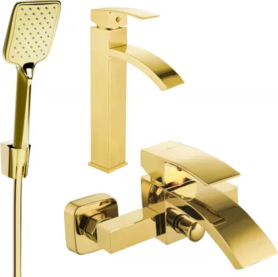 Produktbild von Mexen Libra R62 Badewannenset, Gold - 745113R62-50