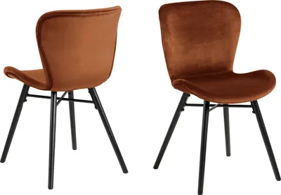 Produktbild von (2er Set) Bali Esszimmerstuhl orange.