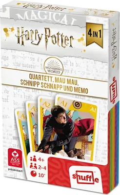 A product box for a Harry Potter themed card game set.