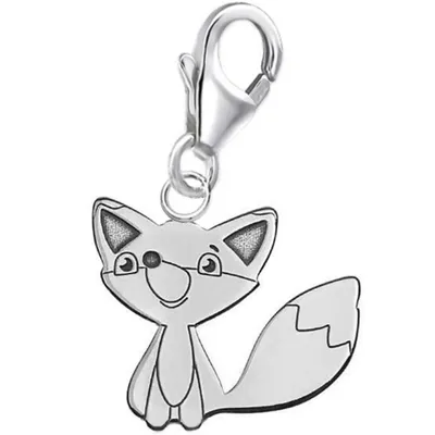 Fuchs der Weisheit Charm Anhänger I 925 Echtsilber