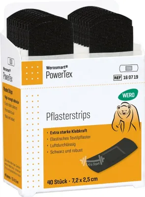 Produktbild von PowerTex Pflasterstrips, 7,2 x 2,5 cm, 40 Stk