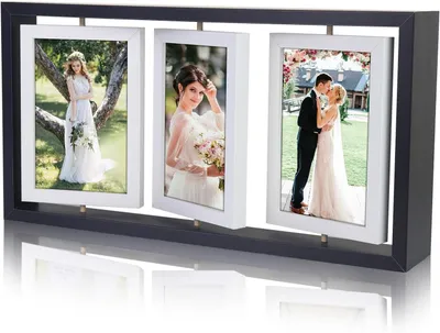 Obrázok produktu pre Fotorámik 10x15 cm, čierny, 6 fotografií, otočný, pre obývačku