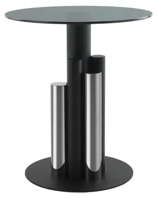 Imagen del producto de Mesa de Centro Ontario de Acero y Cristal Gris