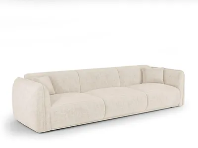 Produktbild von Sofa LUSH Gemusterter Samt Creme 235cm