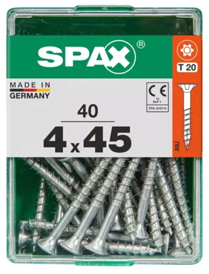 Produktbild von Spax Universalschrauben 4.0 x 45 mm TX 20 - 40 Stk.