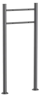 Produktbild von Wiltec Briefkasten Ständer Anthrazit 1200 x 500 mm, Standfuß für Postkasten Briefkästen Mailbox, Briefkastenständer aus Stahl für Standbriefkasten