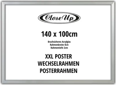 Produktbild von XXL Posterrahmen 100 x 140 cm silber