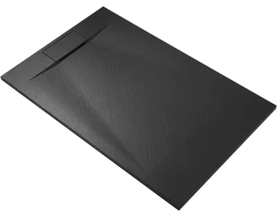 Immagine prodotto di CERANO - Piatto doccia rettangolare Enzo - SMC/composito minerale - nero opaco testurizzato - 100x80x3 cm