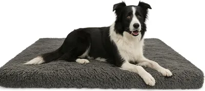 Produktbild von Hundebett Grosse Hunde, Waschbar Hundekissen Flauschige Hundematte, Langer Plüsch 120x80x7cm - GRAPHIT