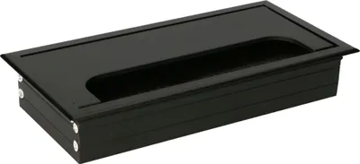 Immagine prodotto di KOTARBAU® Passacavo in alluminio 160x80mm per mobili Presa per cavo nera Uscita per cavo Angolare Anodizzato