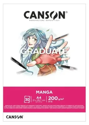 Image de CANSON C31250P030 CANSON Bloc d'étude GRADUATE Manga, DIN A4