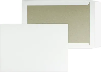 Produktbild von Papprückwandtaschen - Weiß 229 x 324 mm (DIN C4) | 120 g/qm Offset | Ohne Fenster | Haftklebung | Gerade Klappe | 25 Stück