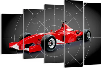Produktbild von Bild auf Leinwand - Leinwandbild - Formel F1 Auto Geschwindigkeit - 150x100cm - Wand Bild - Wanddeko - Leinwanddruck - Bilder - Kunstdruck - Leinwand bilder - Wandkunst - EG150x100-2255