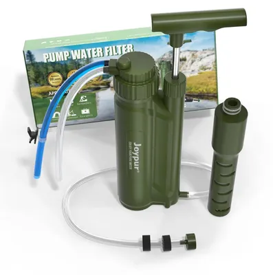 Obrázek produktu pro Vodní filtr pro outdoorové použití a přežití, s ultrafiltrační membránou, barva armádní zelená, kapacita 8000 litrů, přenosný