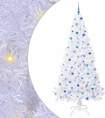 Obrázok produktu pre vidaXL Umelý vianočný stromček biely 240 cm PVC a oceľ