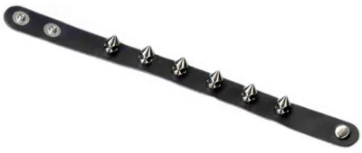Produktbild von The Rock Shop Lederarmband - Spikes Schwarz