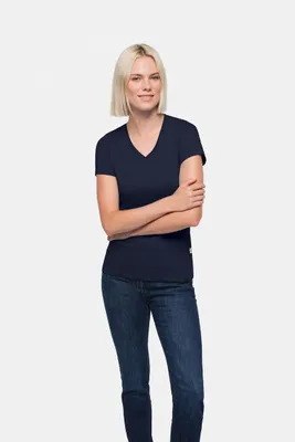 Produktbild von HAKRO Classic V-Shirt Damen 126 tinte, XS