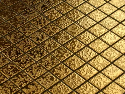 Immagine prodotto di Mosaico ceramico d'oro metallizzato "GOLD REEF", piastrella di mosaico d'oro 30 x 30 cm