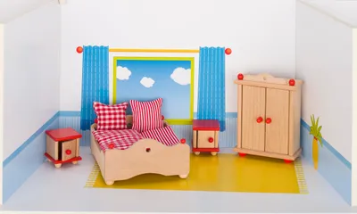 Zdjęcie produktu dla Goki Furniture for flexible puppets, bedroom, Sypialnia dla lalek, 3 lat(a), 500 g
