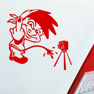 Produktbild von Auto Aufkleber Männeken Piss  Tuning Radar 10x10 cm Rot Sticker Heckscheibenaufkleber