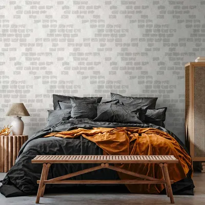 Produktbild von Profhome 398251-GU Fototapete Ziegelstein matt grau beige 1,59 m x 2,8 m