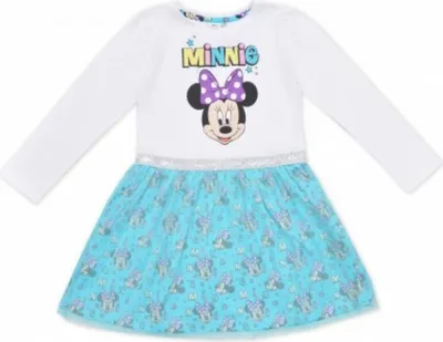 Produktbild von Minnie Mouse Mädchenkleid in Türkis, Größe 122