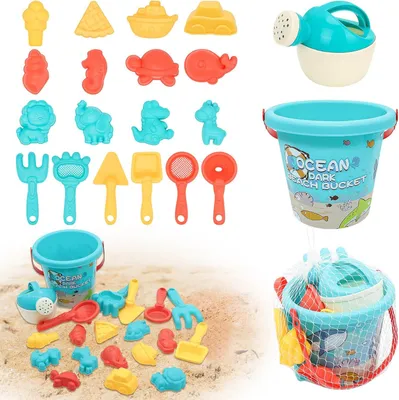 Produktbild von Strandspielzeug-Set 20 Teile Sandspielzeug für Sandkasten & Strand Kinder