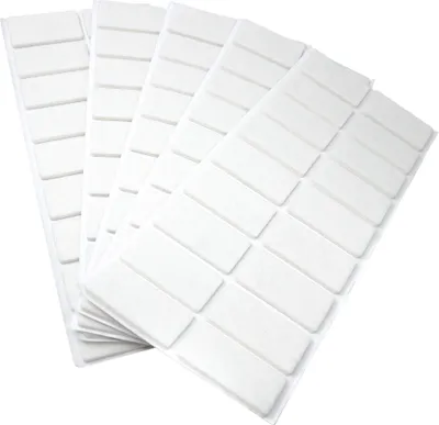 Produktbild von Adsamm® | 90 x selbstklebende Filzgleiter / Weiß / 25x50 mm / rechteckig / Möbelgleiter aus Filz mit 3.5 mm Stärke