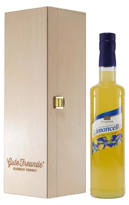 Produktbild von Di Alfino Limoncello Liquore mit Geschenk-Holzkiste