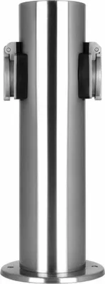 Produktbild von Grafner® Edelstahl Steckdosensäule mit 2 Außensteckdosen Gartensteckdose Energiesäule