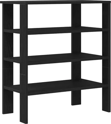 Produktbild von vidaXL Schuhregal Schwarz 61x32x70 cm Holzwerkstoff