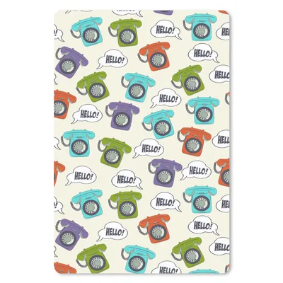 Produktbild von MuchoWow® Mauspad Mousepad Retro - Telefon - Design 40x60 cm - Mousepads - Maus Mat - Pad - Mausunterlage - Schreibtisch Accesoire