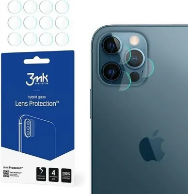 Image de [ 4er Pack ] 3MK FlexibleGlass Lens compatible avec iPhone 12 Pro Max verre hybride lentille de l'appareil photo verre de protection de l'appareil photo