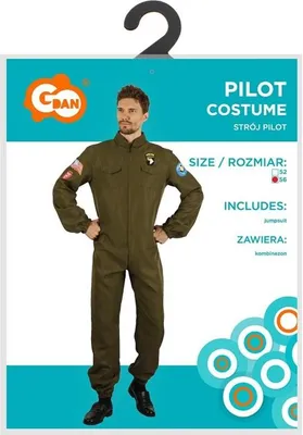 Zdjęcie produktu dla Strój dla dorosłych Pilot kombinezon rozm.56