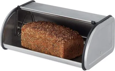 Produktbild von Kleine Edelstahl Brodbox silber 33x20cm