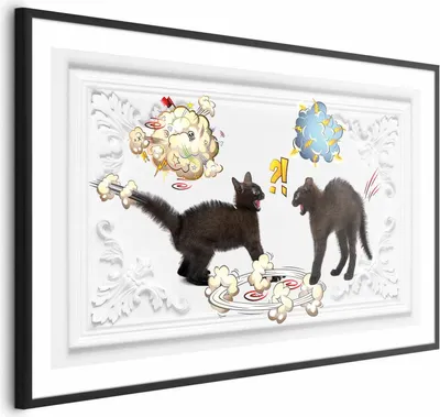 Produktbild von Posterpapier Poster - Cat Fight 42x29.7 cm Tiere g-C-0103-ao-a