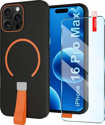 Immagine prodotto di Etui z Paskiem na palec Matowe do iPhone 16 Pro Max |do MagSafe +Szkło