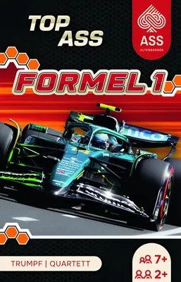 Produktbild von TOP ASS Formel 1 Quartett Rennspiel mit Jokerkarten